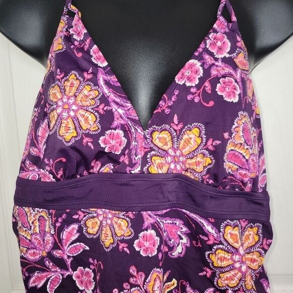 Motherhood Maternity floral tankini swimsuit size Large - Picture 6 of 8